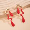 Designer Fließende Wassertropfen Ohrstecker für Damen Trendige Statement Ohrstecker Individualität Accessoires Modeschmuck