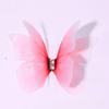 50Pcs 3D Organza Fabric Butterfly Appliques Jelly Color Translucent Chiffon Butterfly Embroidered Patches Double-layer