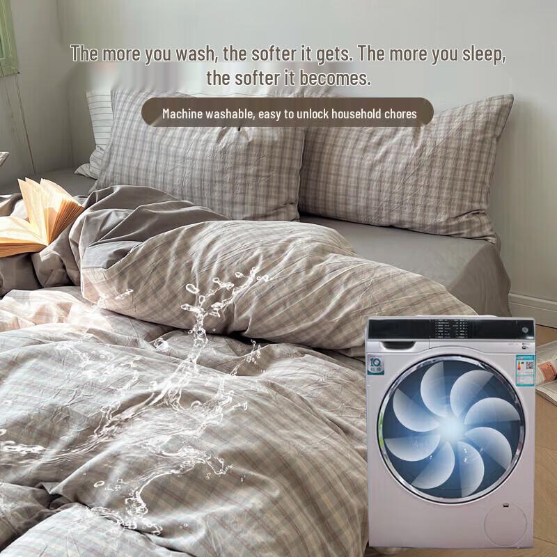 Nanjiren 100% Cotton 4-Piece Bedding Set