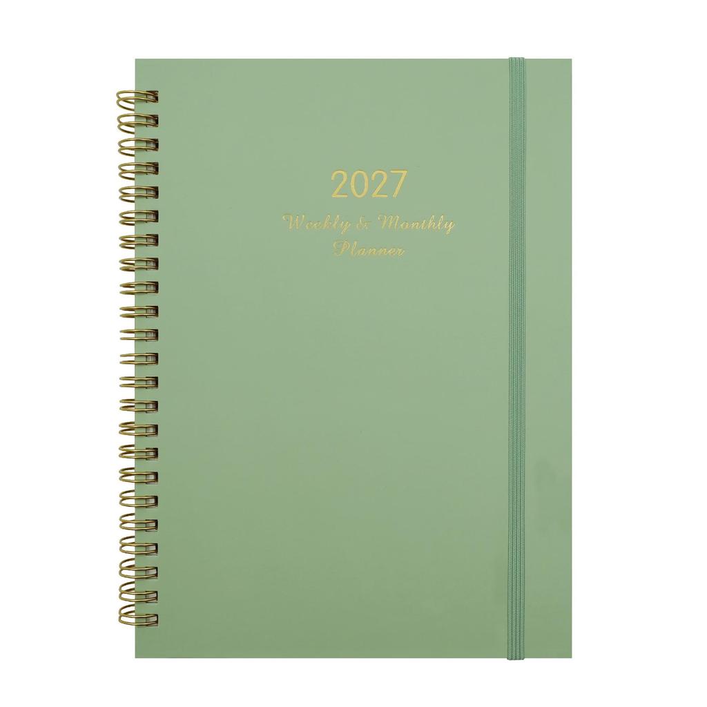 2027 English Floral A5 Spiral Planner: Weekly Efficiency Handbook