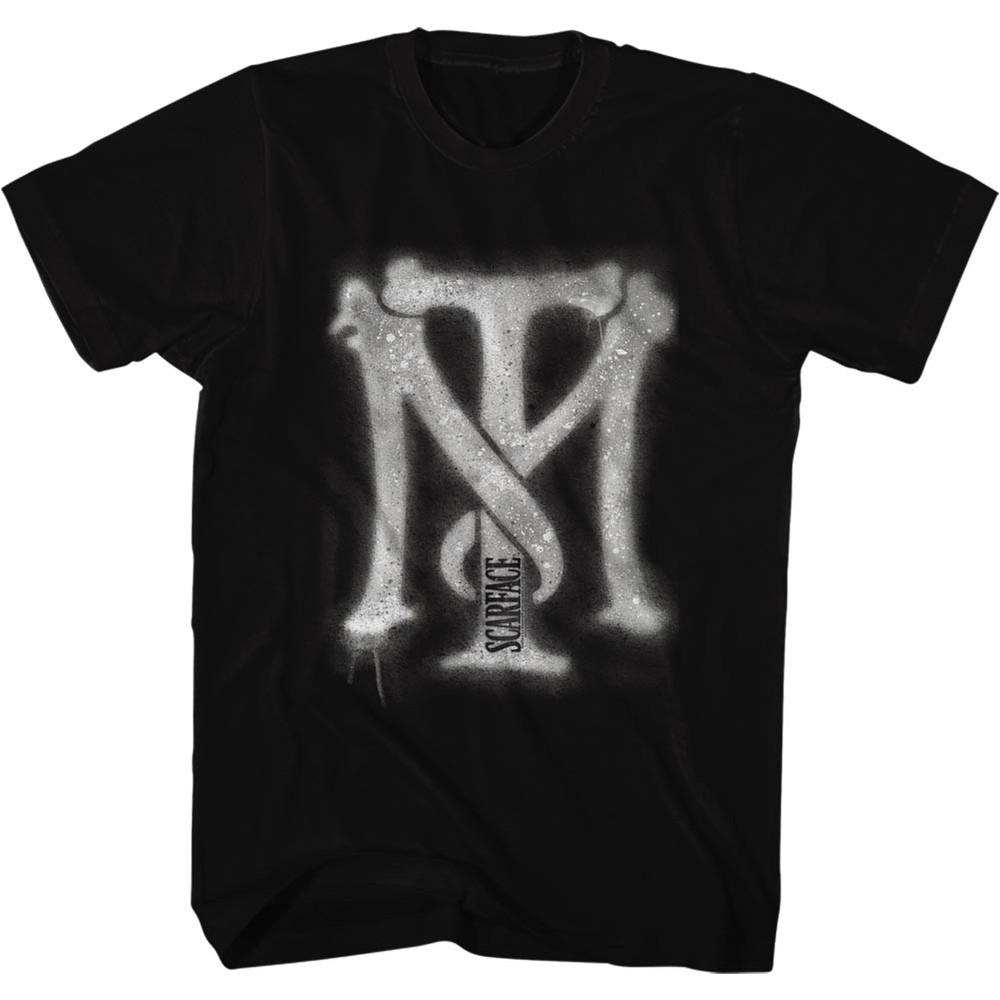 

MEN039;S OFFICIAL Scarface Movie AL PACINO T-SHIRT Spray Paint Cotton SM5XL Unisex T-Shirt M