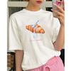 Coquette Croissant T-Shirt, Rosa Schleife Grafik Figurbetontes Shirt, Geschenk für Food-Liebhaber