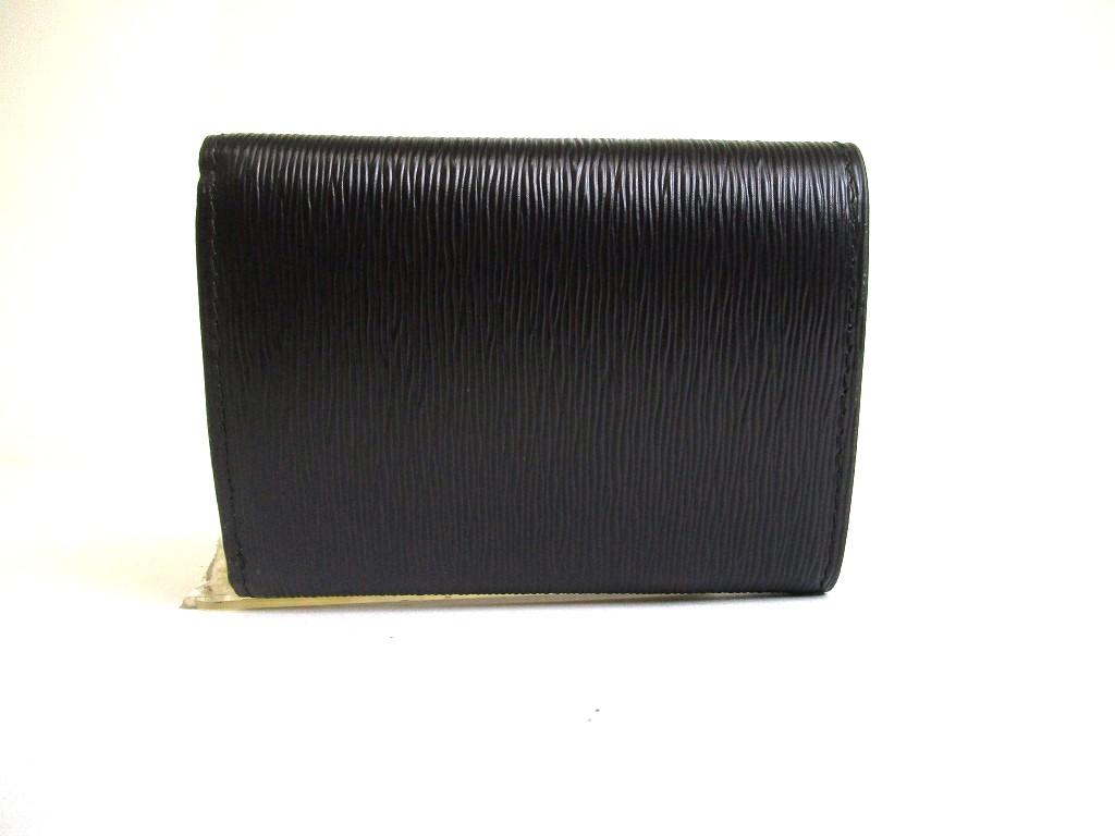 Authentic PRADA Black Leather Trifold Wallet Compact Wallet #a873  Refurbished