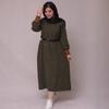 2024 Autumn European & American Color Block Long Robe Two-Piece Dress