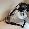 Women's Large Capacity PU Travel Bag Sports Fitness Storage Bag Tote Bag