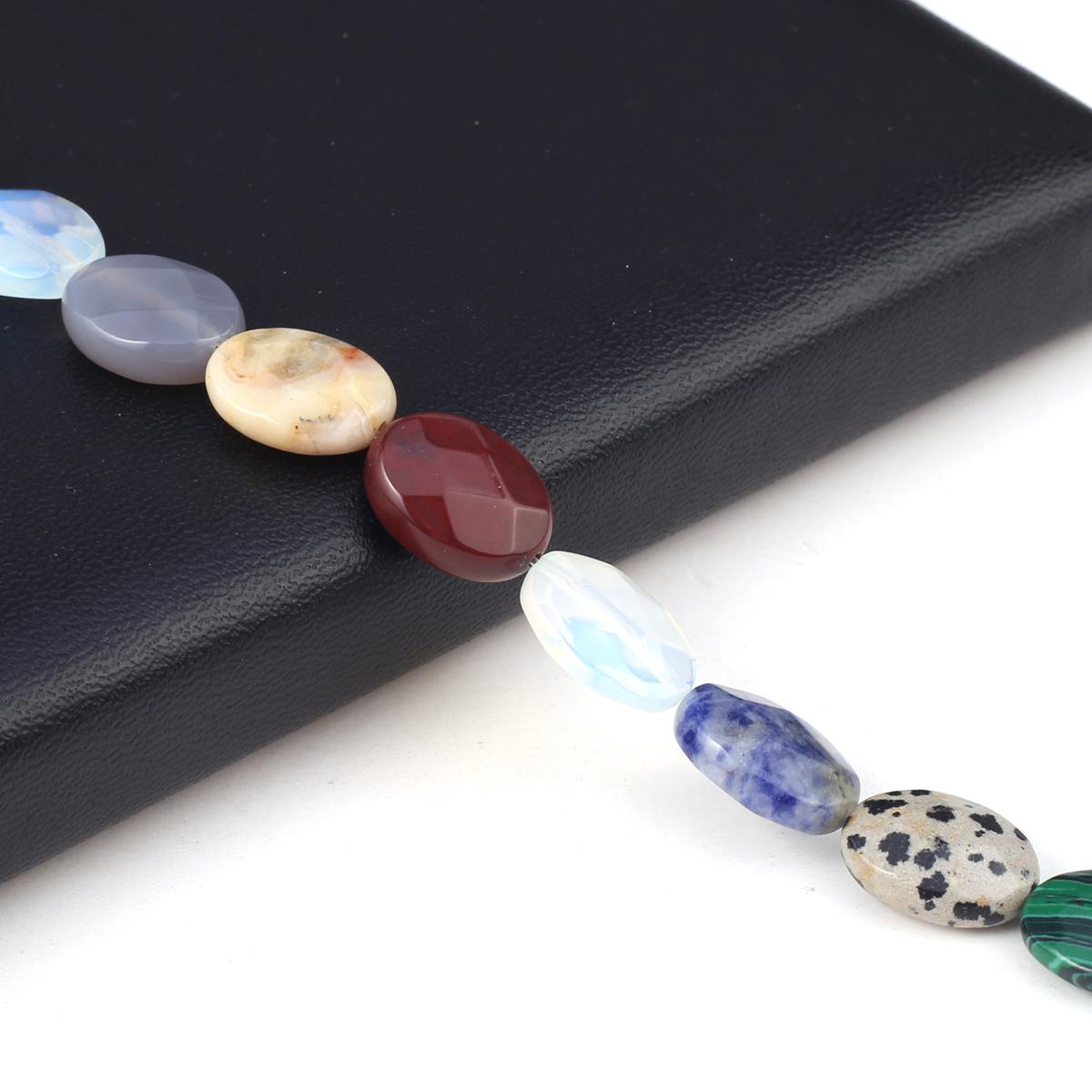 

Бусины из натурального камня опал/агат/малахит овальные граненые бусины для изготовления ювелирных изделий DIY ожерелье браслет серьги аксессуар Mix-Color/16x12x6mm