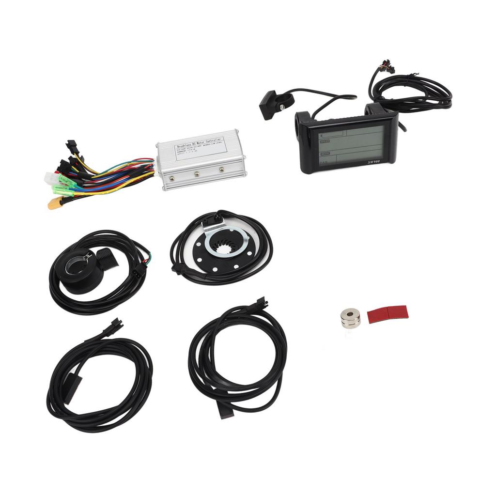 Electric Bike Conversion Kit 17A Controller SW900 Panel 130X Thumb Throttle Power Off Sensor for
