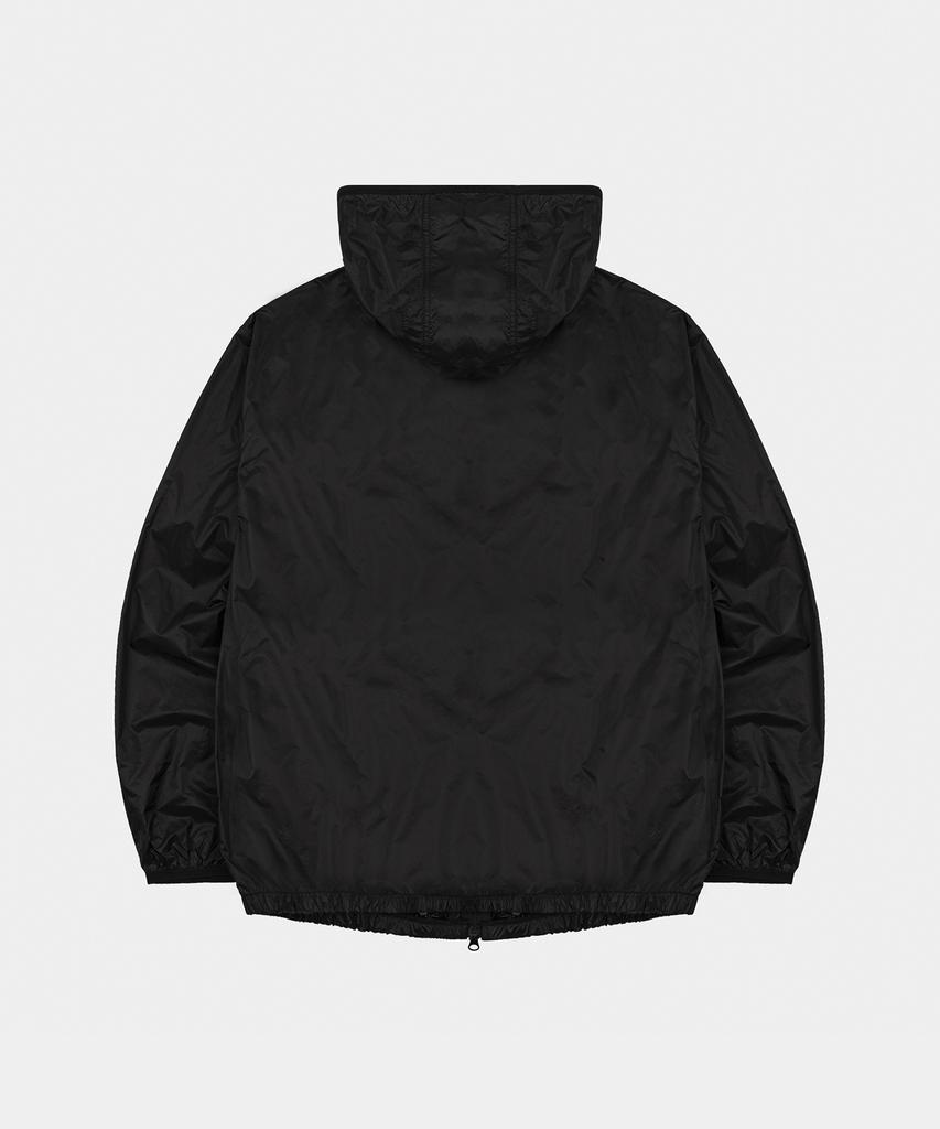 LETTERCOMO Light Sheer Hooded Jacket Black