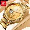 OLEVS Original Mechanical Wristwatch for Men Luxury Simple Hollow Out Automatic Men's Watches Chronograph Waterproof Man Watch