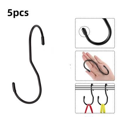 5pcs Twist Design Bag Hanger Hooks Metal Organizer Hooks Quality Storage Rack  Home