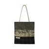 Small-scale Design Sequined Patch Tote Bag for Commuting, Hand-held Tote Bag with Large Capacity, Single-shoulder Bag