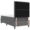 Box Spring Bed with Pillow Dark Gray 80 x 200 cm Fabric