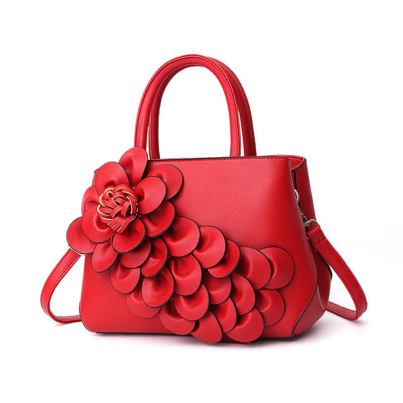 Women's Flower Handbag Shoulder Crossbody Bag,Cute Large Capacity Bag