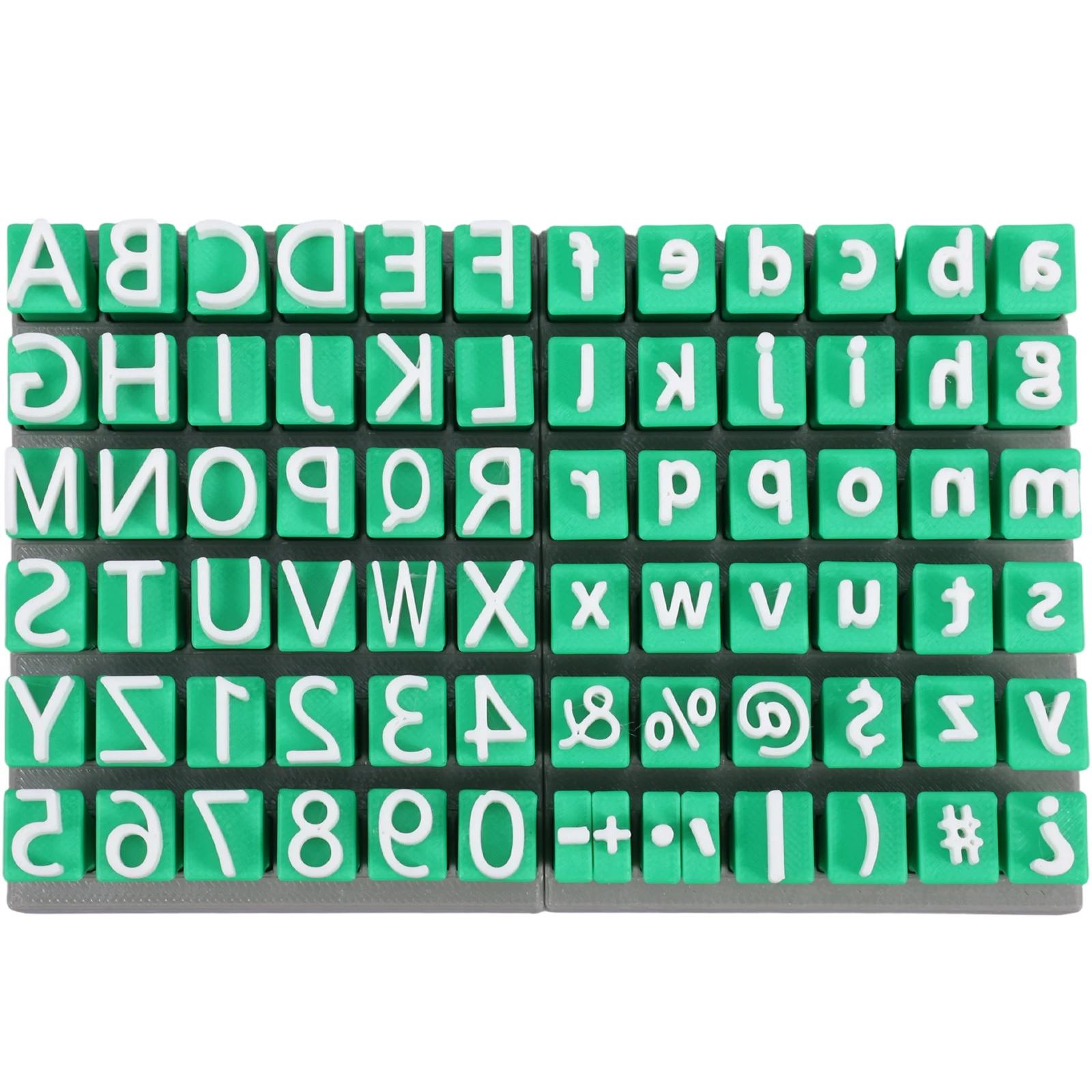 

2Pcs PLA Plastic Uppercase Lowercase Alphabet Clay Stamp Set Versatile User Friendly 3D Printed Letter Stamp for Arts and Crafts