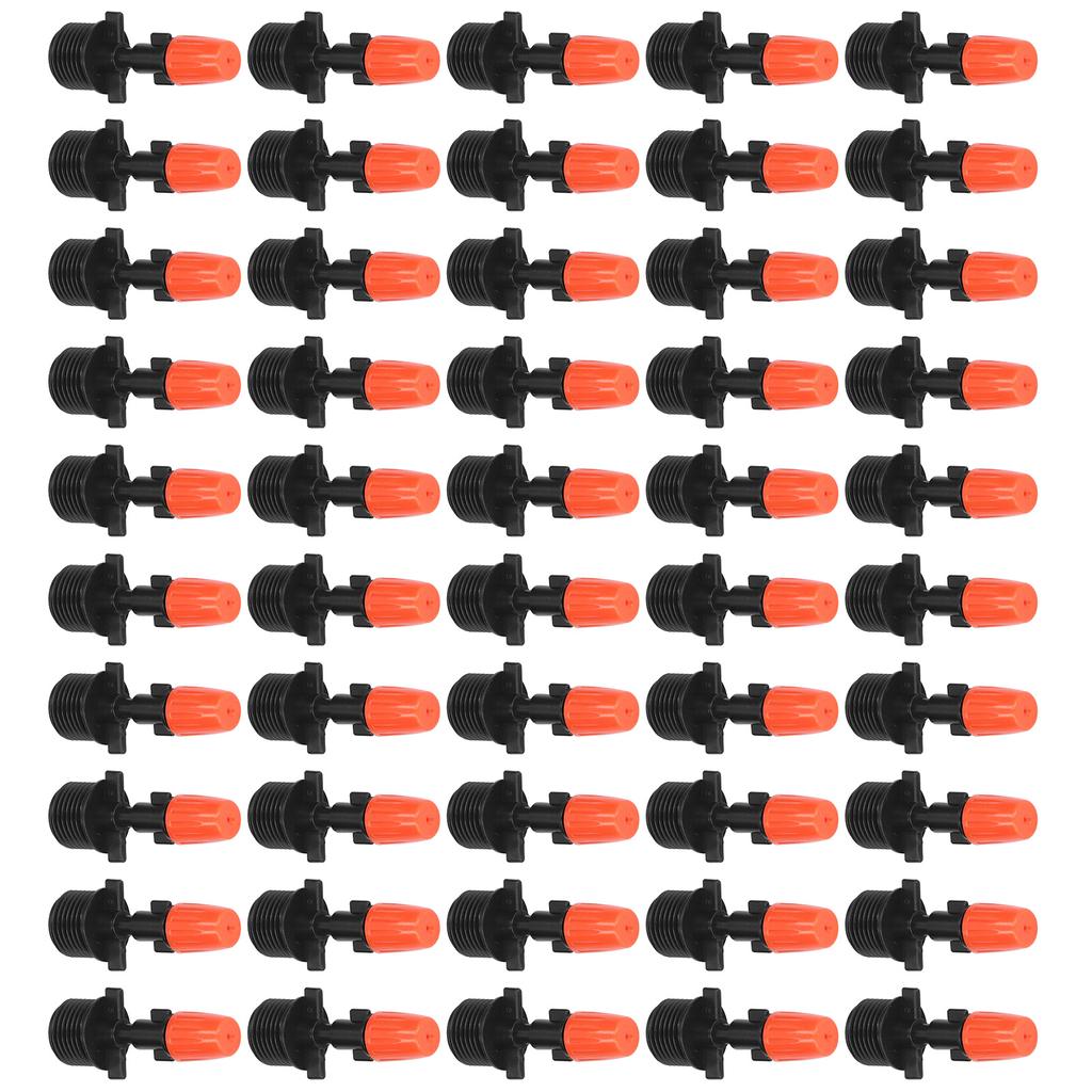 50 buc Duze de pulverizare cu ceață cu filet exterior G1/2, Cap de pulverizare apă reglabil, Duze de atomizare pentru grădină