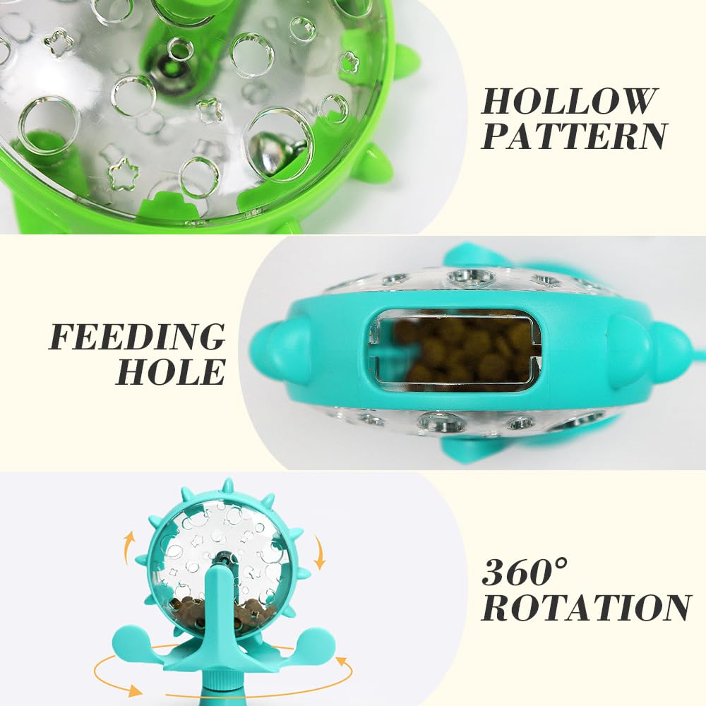 ABS Pet Cat Food Funnel Spinning Windmill Interactive Training Cat Puzzle Toy Compatible with Windmill-Style Cat Food Funnels