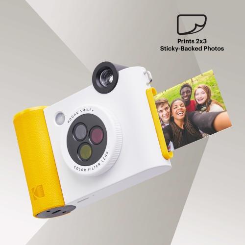 Kodak Smile+ Instant Print Camera, 2X3'', White
