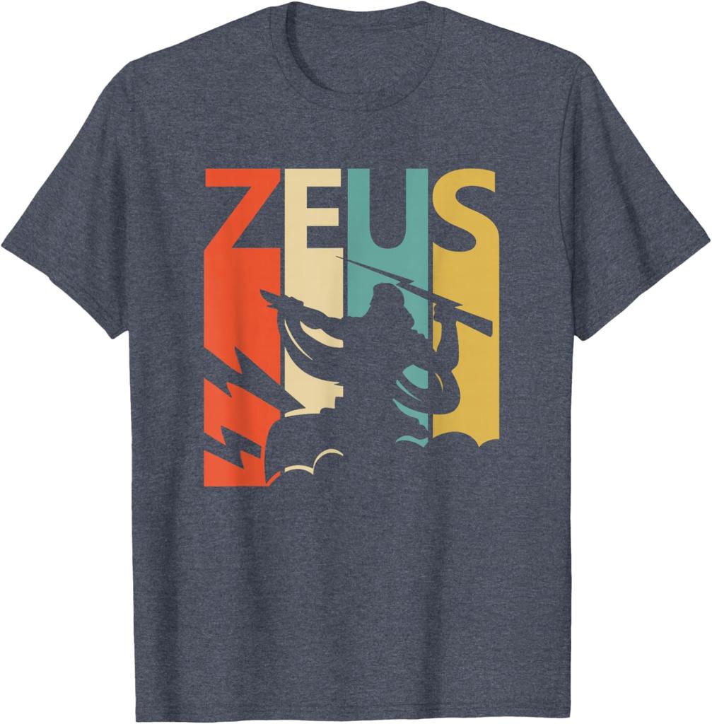 Zeus God of Thunder Greek Mythology T-Shirt 100% Cotton O-Neck Short Sleeve Summer Casual Mens T-shirt Streetwear