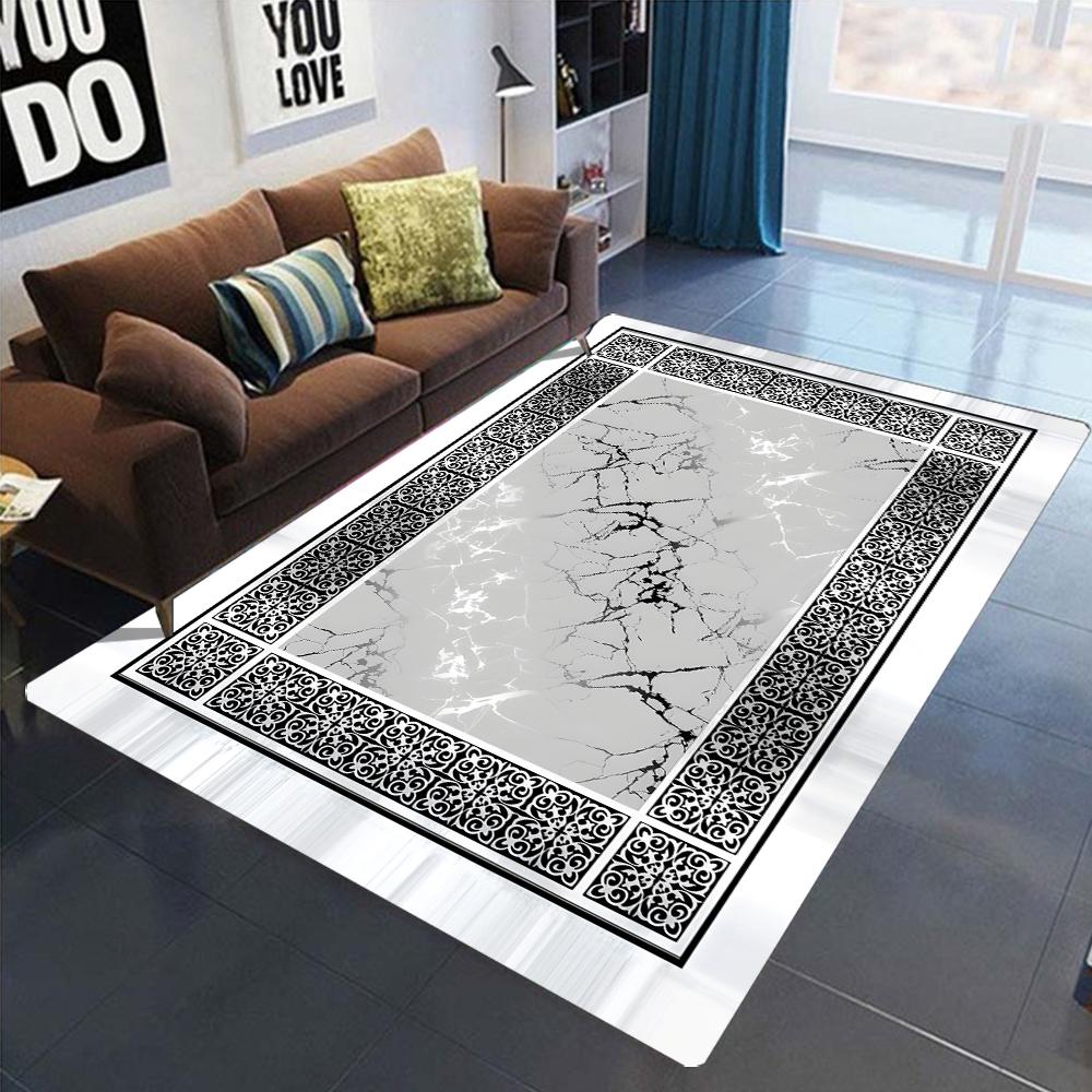 Gold Schwarz Geometrische Teppiche Nordisch Luxus Wohnzimmerteppiche für Schlafzimmer Sofatisch Daneben Großer Bereichsteppich Heimdekor Matten Tapete