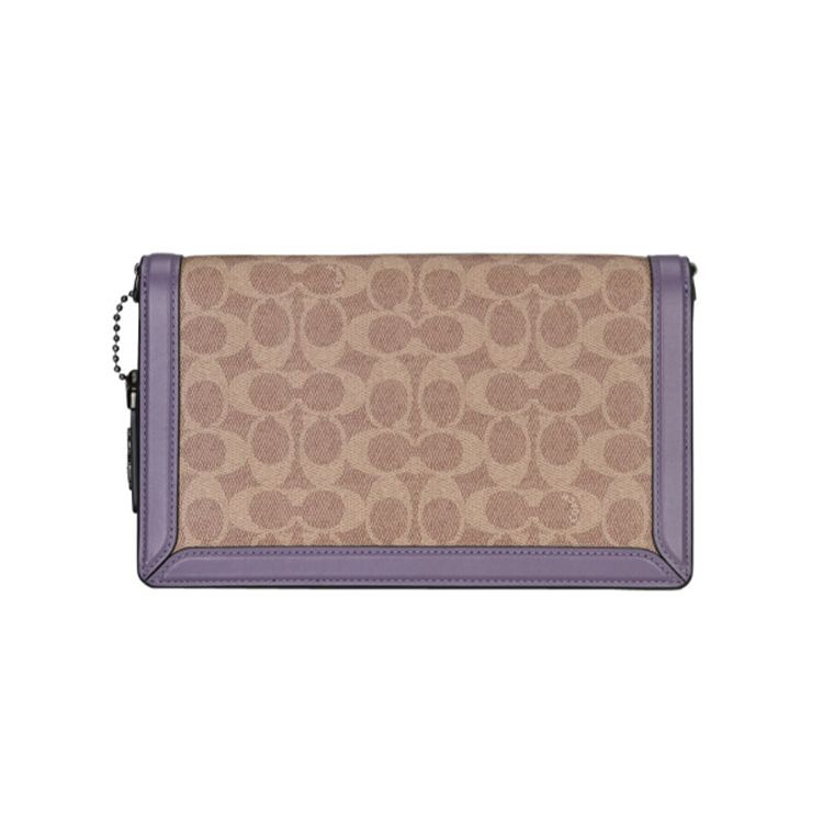 Coach  Disney Rex Signature Canvas Crossbody Bag Beige Purple Dinosaur Print Daily Party 73942-V5OYE