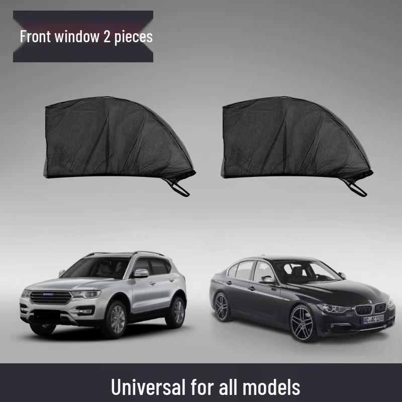 Universal Car Sunshade: Anti-Mosquito Mesh, Heat Insulation, Privacy Blackout, Sun Protection Window Curtain.