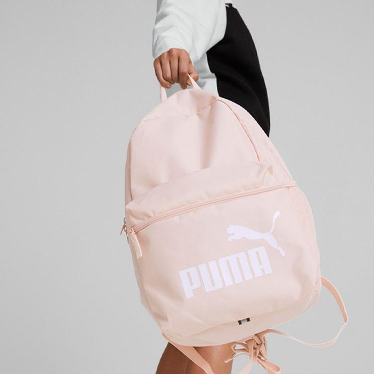 Puma Reflective Classic Simple Daily Fabric Backpack Unisex Backpack Pink 075487-75