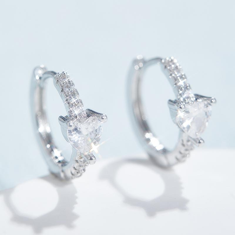 

Роскошные серьги с цирконом в форме сердца, сияющие, персонализированные, для женщин, нишевые, уникальные, для повседневной носки, для праздничной вечеринки, подарки с цирконом