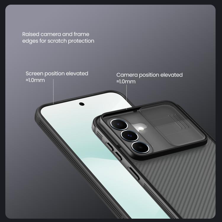 Black Mirror Pro Series Camshield Sliding Lens Cover Full‑Wrap PC Phone Case For Samsung Galaxy A37 5G