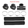 T-Type Duct Connector Diesel Air Parking Heater Outlet Pipe Ducting Kit For Webasto Eberspaecher Parking Heaters