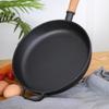 Uncoated Cast Iron Multi-Use Pan for Eggs, Pancakes, Steamed Buns, and Steak - Small Wok, Oil-Free Cooking.