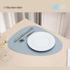 High-End Double-Sided Waterproof PU Leather Placemat - Oil-Proof, Heat-Insulated, Light Luxury Water Drop Design.
