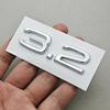 Logo de Voiture ABS 3D 1.9 2.0 2.8 3.0 4.2 TDI 3.6 Autocollant Emblème de Coffre Badge Arrière Pour Audi A3 A4 A5 A6 A7 A8 Q3 Q5 Q7 Q8 Accessoires