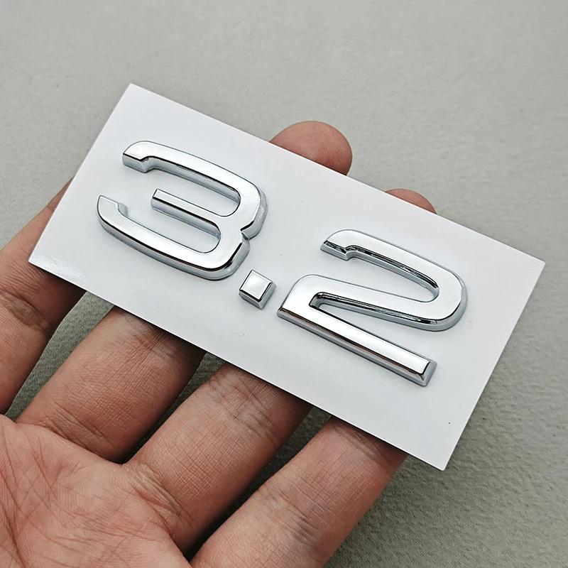 Logo de Voiture ABS 3D 1.9 2.0 2.8 3.0 4.2 TDI 3.6 Autocollant Emblème de Coffre Badge Arrière Pour Audi A3 A4 A5 A6 A7 A8 Q3 Q5 Q7 Q8 Accessoires