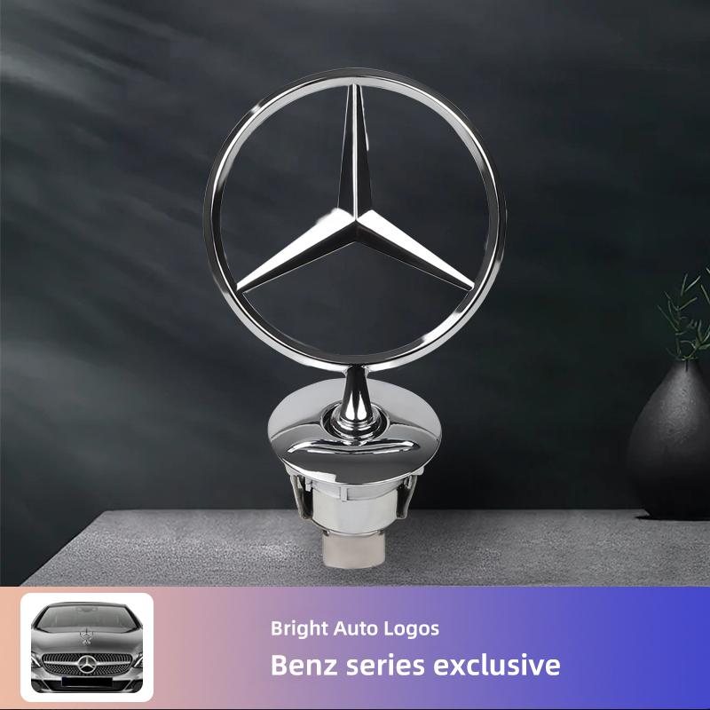 GLC GLB 1 szt. Metalowy Znak na Maskę Samochodu Przednie Chromowane Logo Oznaczenie Maski Dla Mercedes Benz Klasa C E S W204 W205 W212 W213 W211 W220 W2
