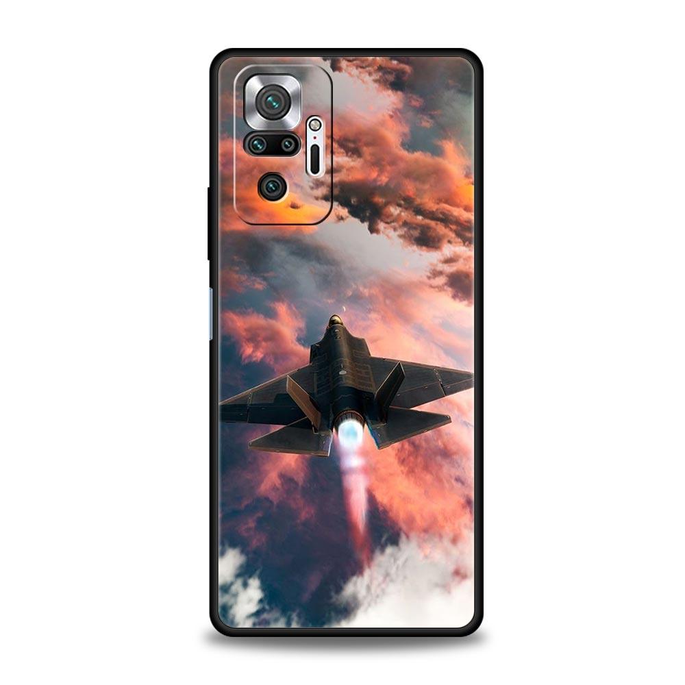 

Phone Case For Xiaomi Redmi Note 13 12 5G 9S 9 8 10 11 Pro 9T 13C 12C 10C 9C 9A 7 Pro Soft Silicone Cover Fighter Planes Redmi 9T