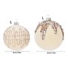 Holiday Tree Bauble Set of 6 with Patterned Finish, Hanging Style, 8 Cm Christmas Display Group for Indoor Room Use