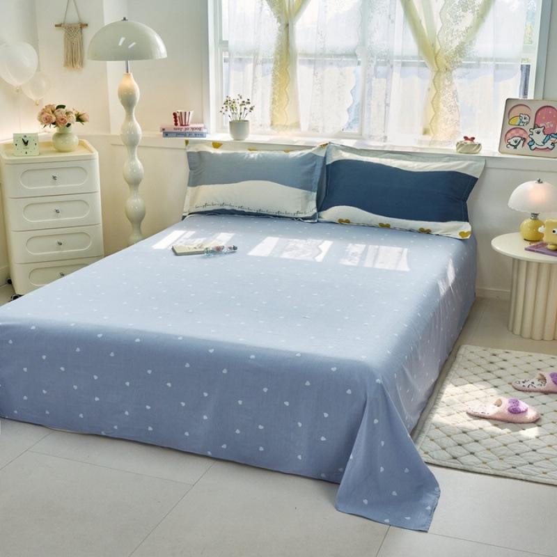 Cotton bed sheet single piece 100 cotton quilt single twill student dormitory single double household pure cotton pad manufacturer wholesale