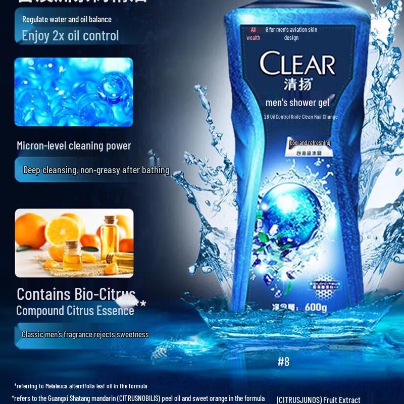 Clear Men Vitality Sports Oil Control Shower Gel & Shampoo Value Pack