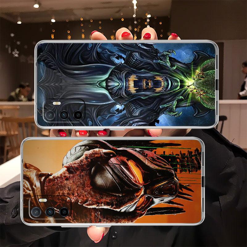 Aliens vs Predator Xenomorph Transparent Phone Case for Motorola Moto Edge 20 30 40 50 S30 Fusion Ultra Pro Neo Lite + G200 G23