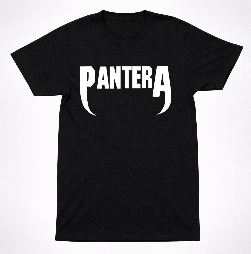 Pantera Fanged Logo Zähne Schwarzes T-Shirt Klassisch Groove Metal Band Grafik T-Shirt