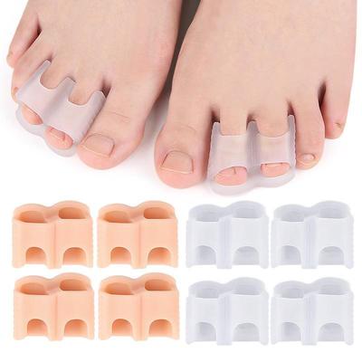 Soft Elastic Toe Separator 1 Pair BPA Free Silicone Hallux Valgus Orthopedic Protector for All Ages Foot Care