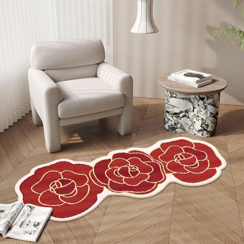 Domů Koberec Červený květ Slavnostní ložnice Deka u postele Obývací pokoj Podložka na podlahu Pohovka Podložka na konferenční stolek