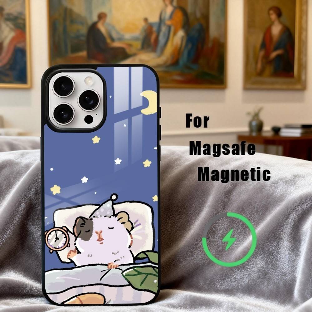 C-Cute-E C-Cartoon-N H-Hamster  Phone Case For iPhone17,16,15,14,13,12,11 Plus,Pro Max Magnetic For Magsafe Wireless Charging