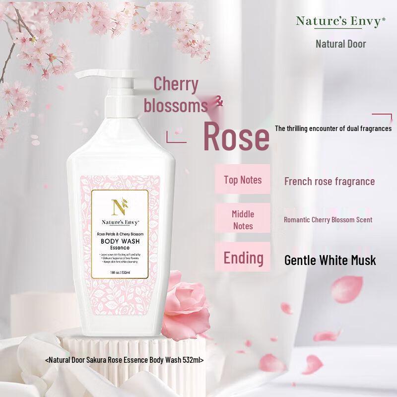

Nature s Gate Cherry Blossom Rose Essence Shower Gel