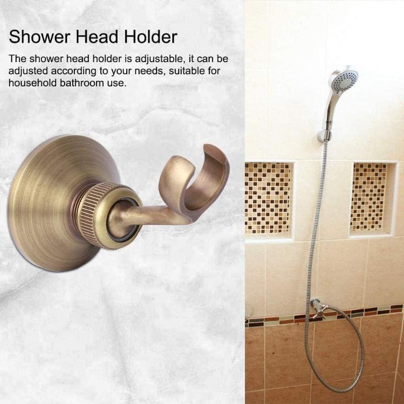 New European Style Home Brass Shower Head Holder Adjustable Bracket With Wall Mount And Connector Ideal For Bathroom Fixtures
