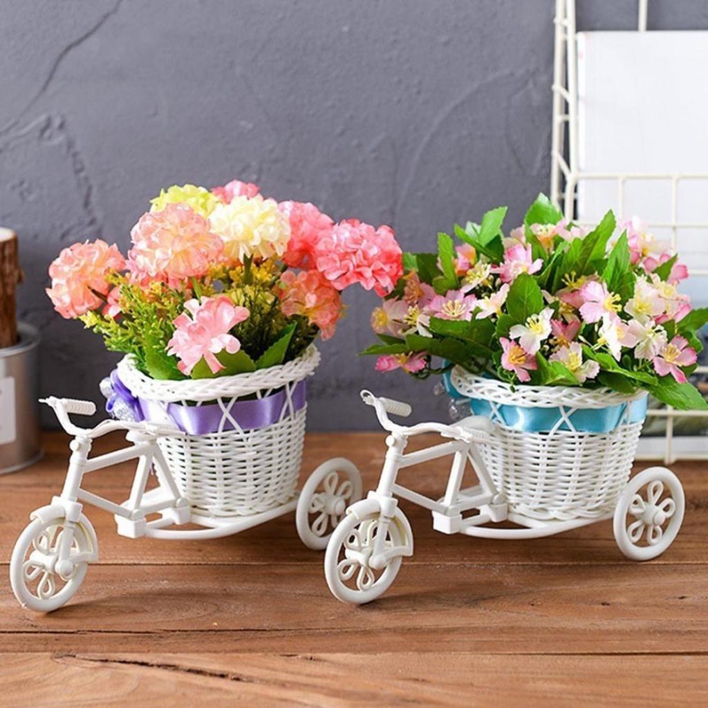 Holiday Offers Tricycle Bike Flower Basket Vase Stand Holder Wedding Parties House Decor