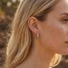 Punk Gold Silver Two Tone Hoop Earrings Women Stainless Steel C Shape Long Chain Tassel Layered Dangle Earring Fashion Jewelry