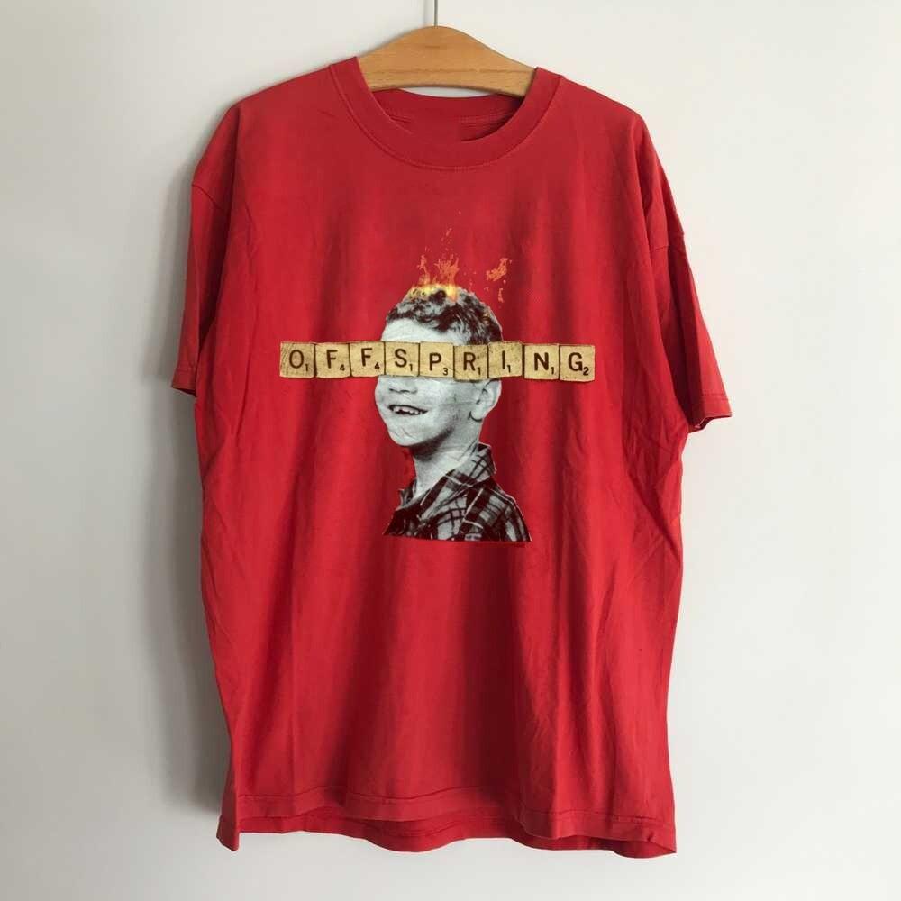 Vtg The Offspring Punk Rock Band Cotton Red T Shirt For Men All Size BL503 Unisex T-Shirt M