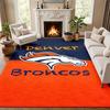 Denver Broncos Carpet Door Mat for Living Room or Bedroom Protective Mat Under Chair Office Decoration Christmas Gift Birthday Present