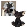 Süßes schwarzes Devon Rex Plüschtier Lebensechte Kuscheltiere Katze Flauschige weiche Puppe